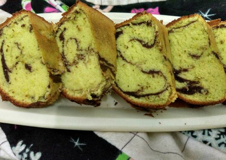 resep Bolu marmer pandan pak sahak