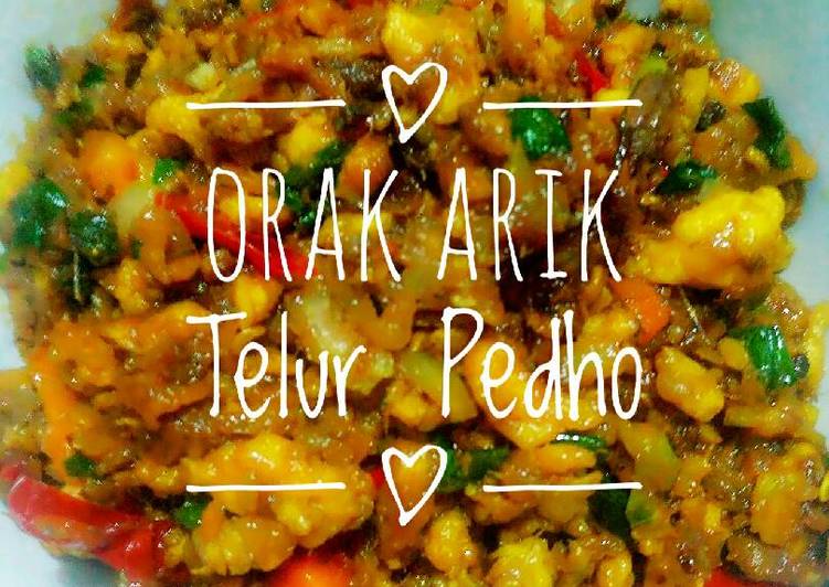 cara membuat Orak Arik Telur Pedho