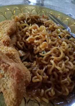 Mie goreng terasi nugget teriyaki