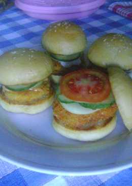 Burger jamur sederhana