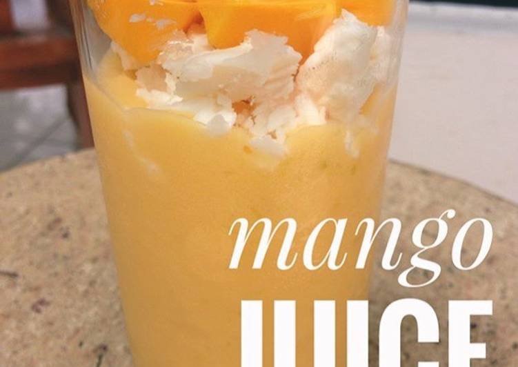 bahan dan cara membuat Mango Juice