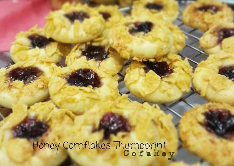 resep makanan Honey Corn Flakes Thumbprint