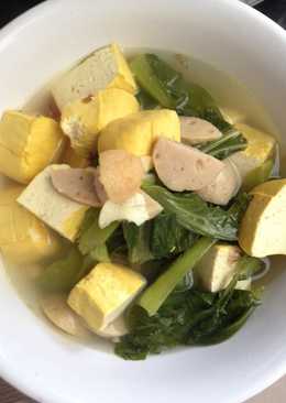 Sayur sawi bakso tahu