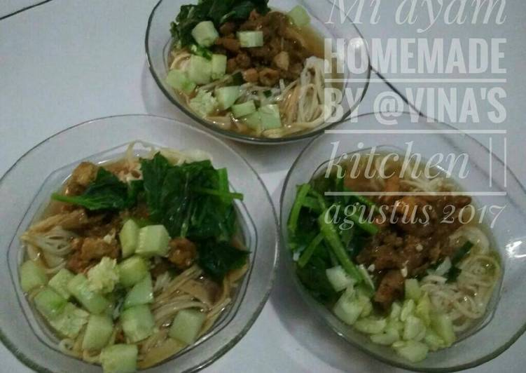 resep Mi ayam Homemade juara enak nya