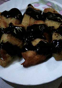 Pisang goreng crispy dengan lelehan coklat simple dan mudah