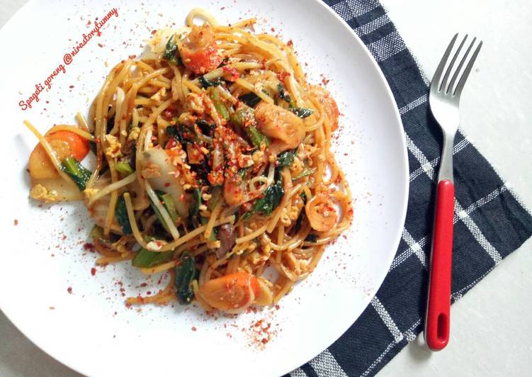 resep masakan Spageti goreng ala eatboss