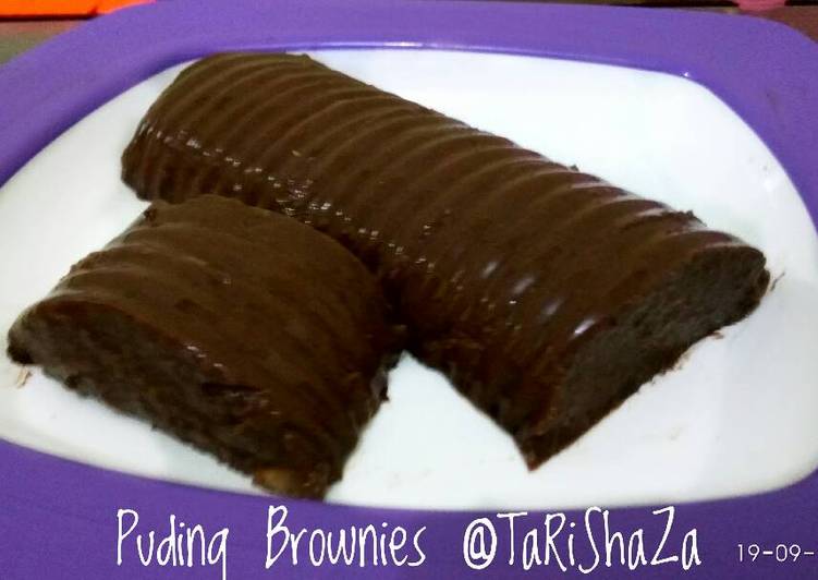 bahan dan cara membuat Puding Brownies,,Lembuutt Kebangetan..????