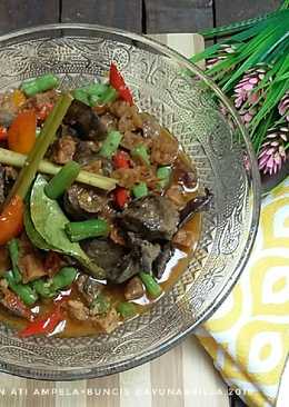 Krengsengan ati ampela buncis tempe