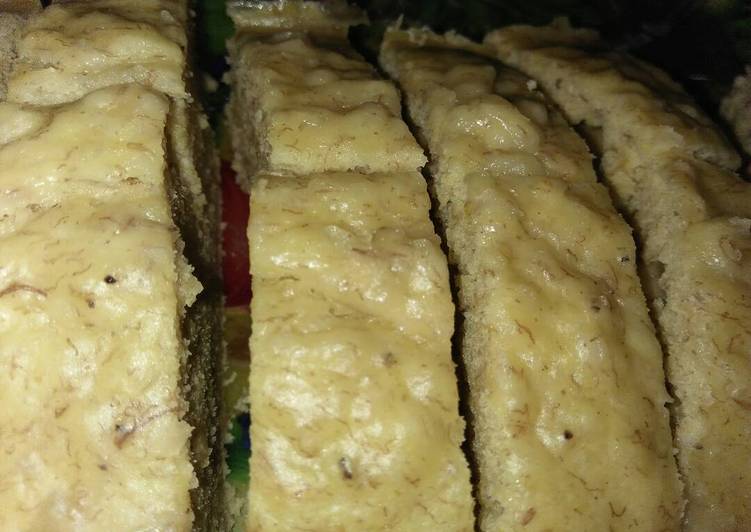 cara membuat Oat banana eggless cake/kue pisang oat tanpa telur/low calories