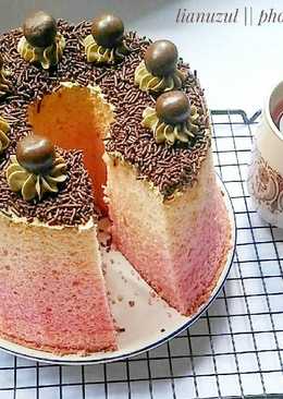 Ombre Chiffon Cake