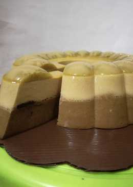 Puding busa moka coklat