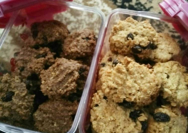 gambar untuk cara membuat OAT COOKIES for DIET (eggless, no sugar, flourless) healthy cookies simple step