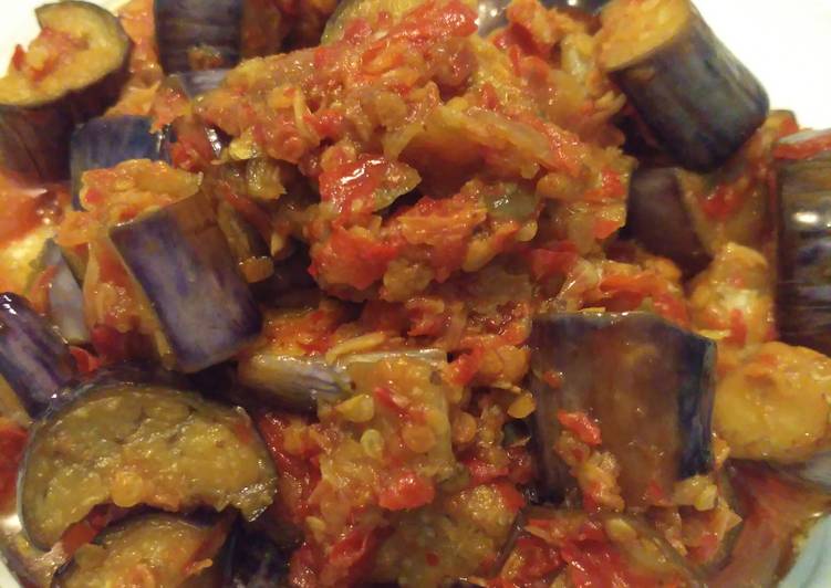 bahan dan cara membuat Balado terong