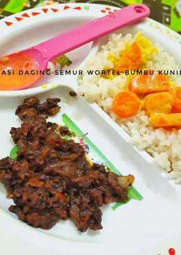 Nasi daging semur wortel bumbu kuning #mpasi1y+