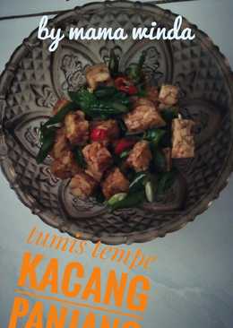 Tumis tempe kacang panjang