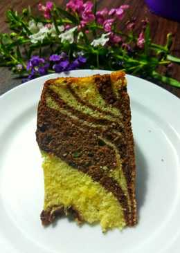 Zebra cake putih telur