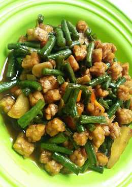 Tumis Kacang Panjang Mix Tempe