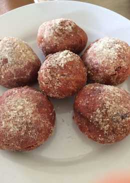 Donat Ubi Ungu (Eggless)