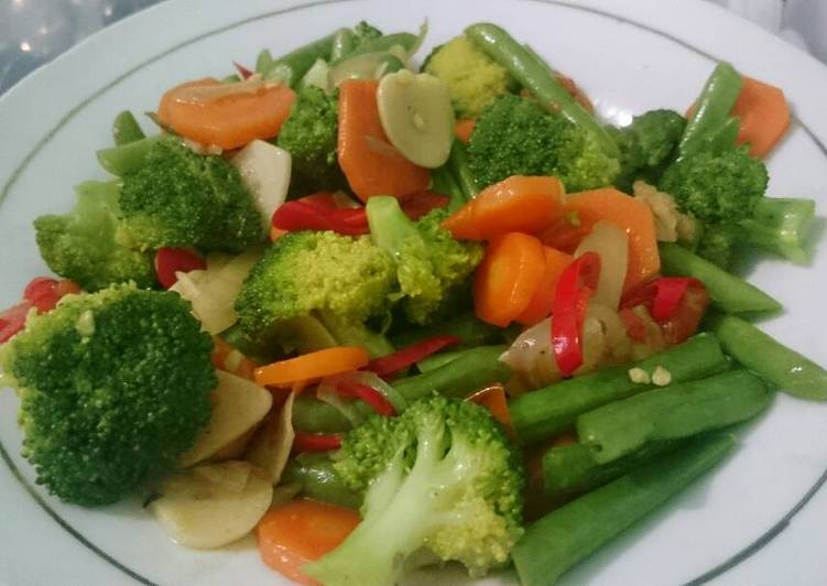Tumis Brokoli Buncis Wortel Tumis Brokoli Buncis Wortel