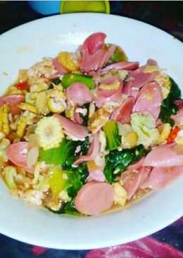 Cah Sawi Daging Sosis