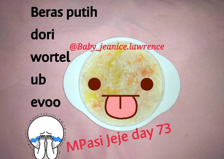 cara membuat MPasi 8m+ Bubur dori+wortel?