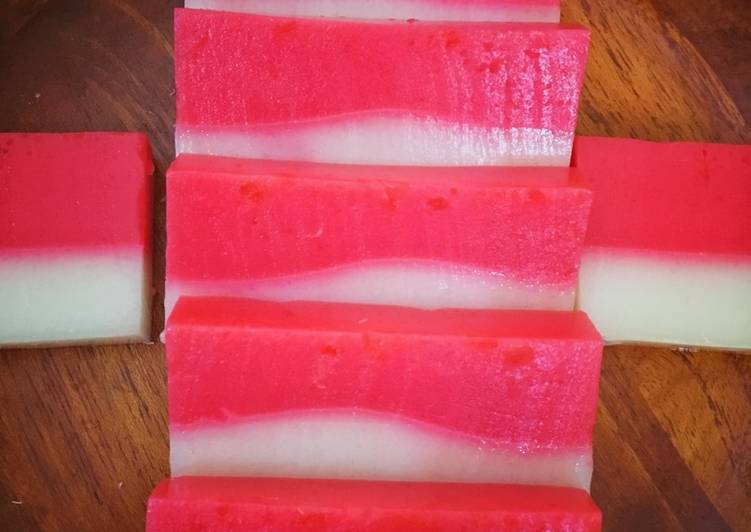 gambar untuk resep Puding Susu Ubi BENDERA #indonesiamemasak