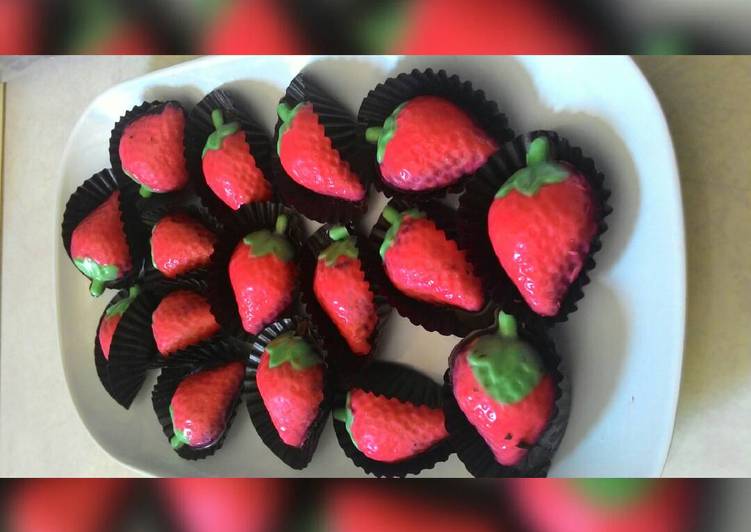 resep masakan Coklat Praline Bentuk Strawberry