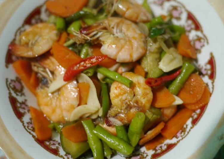 gambar untuk resep makanan Oseng Udang Sayur