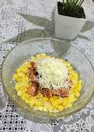 Jagung serut bolognese sauce and sosis tabur keju ala windaevi