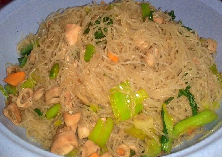 resep Bihun Goreng Cumi Pedas Asin