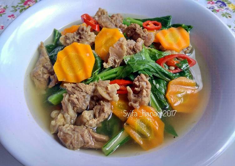 gambar untuk resep makanan Sayur Sawi dan Daging #kitaberbagi