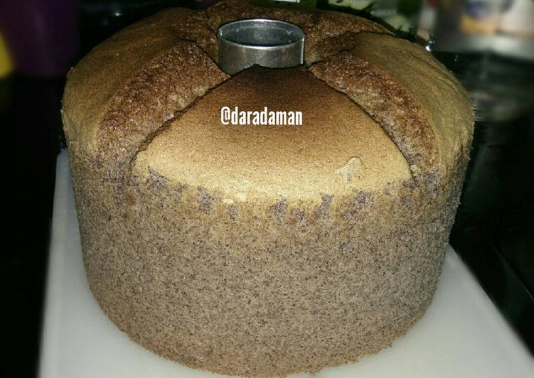 resep lengkap untuk Chiffon cake ketan hitam