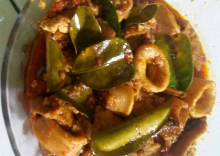 resep lengkap untuk Cumi tahu balado