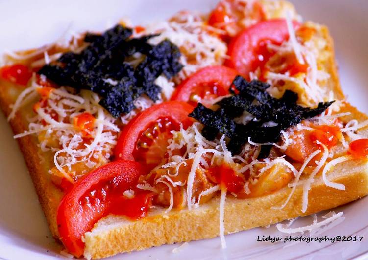 resep Pizza roti tawar ala chef Lidya