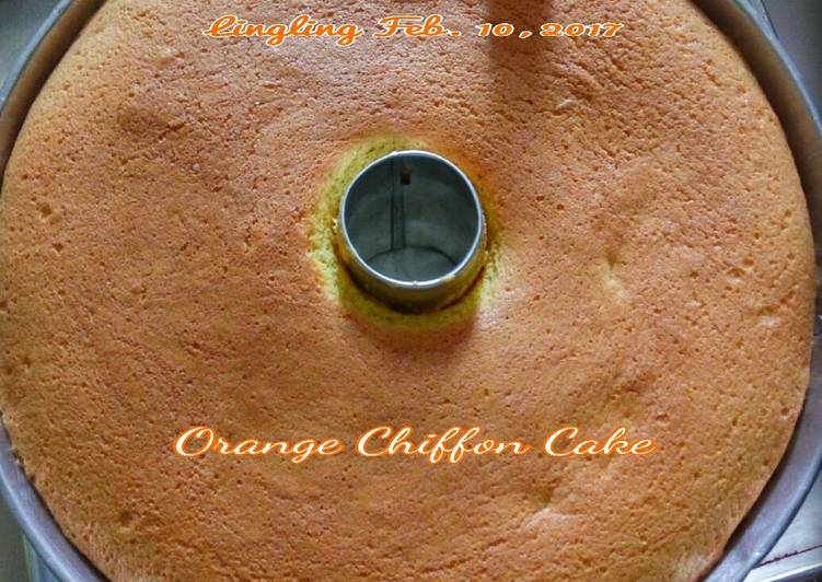 resep lengkap untuk Orange Chiffon Cake /Chiffon Jeruk Mandarin ????