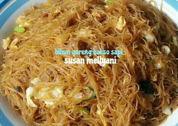 cara membuat Bihun goreng bakso sapi ??