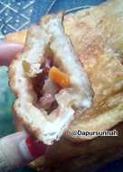 Roti tawar goreng isi kornet