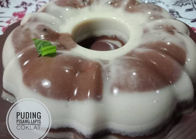 resep makanan Puding Pisang Lapis Coklat