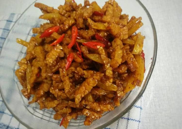 resep lengkap untuk Tempe Orek (Kering Tempe)