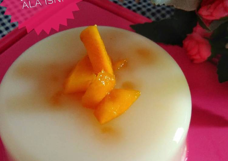 cara membuat Puding silky mango