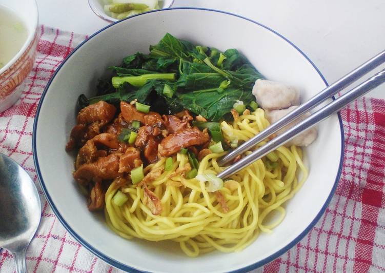 cara membuat Mie ayam bakso ala abang-abang