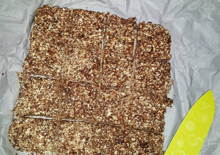 cara membuat Oat snack bar - No Bake