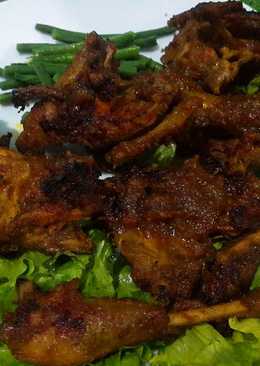 Ayam kampung bakar bumbu kacang