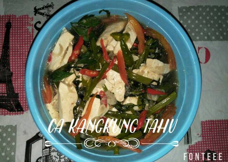 resep Ca kangkung tahu ??