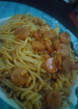 Spaghetti sosis sederhana