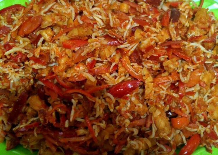 gambar untuk cara membuat Balado kulit melinjo Teri tempe