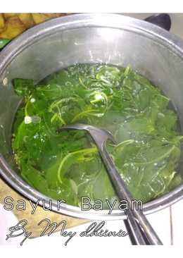 Sayur bayam bening ala bumil #BikinRamadhanBerkesan