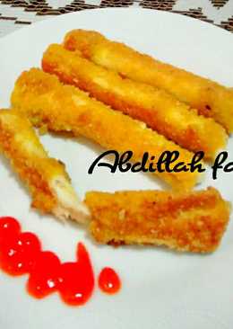 Crispy cheezy fingers dari roti tawar ala Abdillah fam