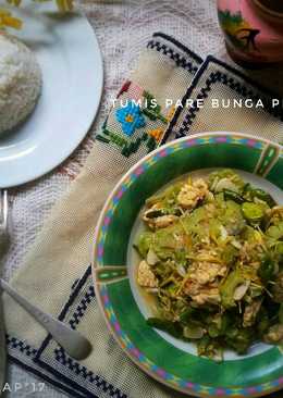 Tumis Pare Bunga Pepaya Rebon