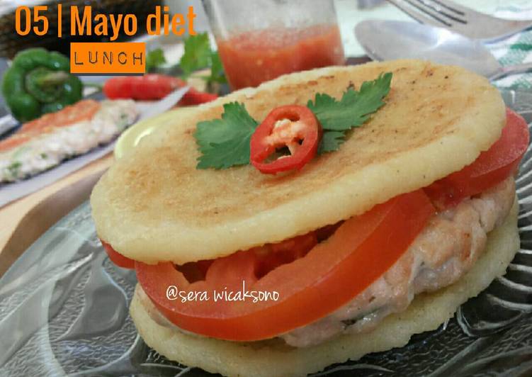 resep makanan Mayo day 5 - lunch | chicken sandwich